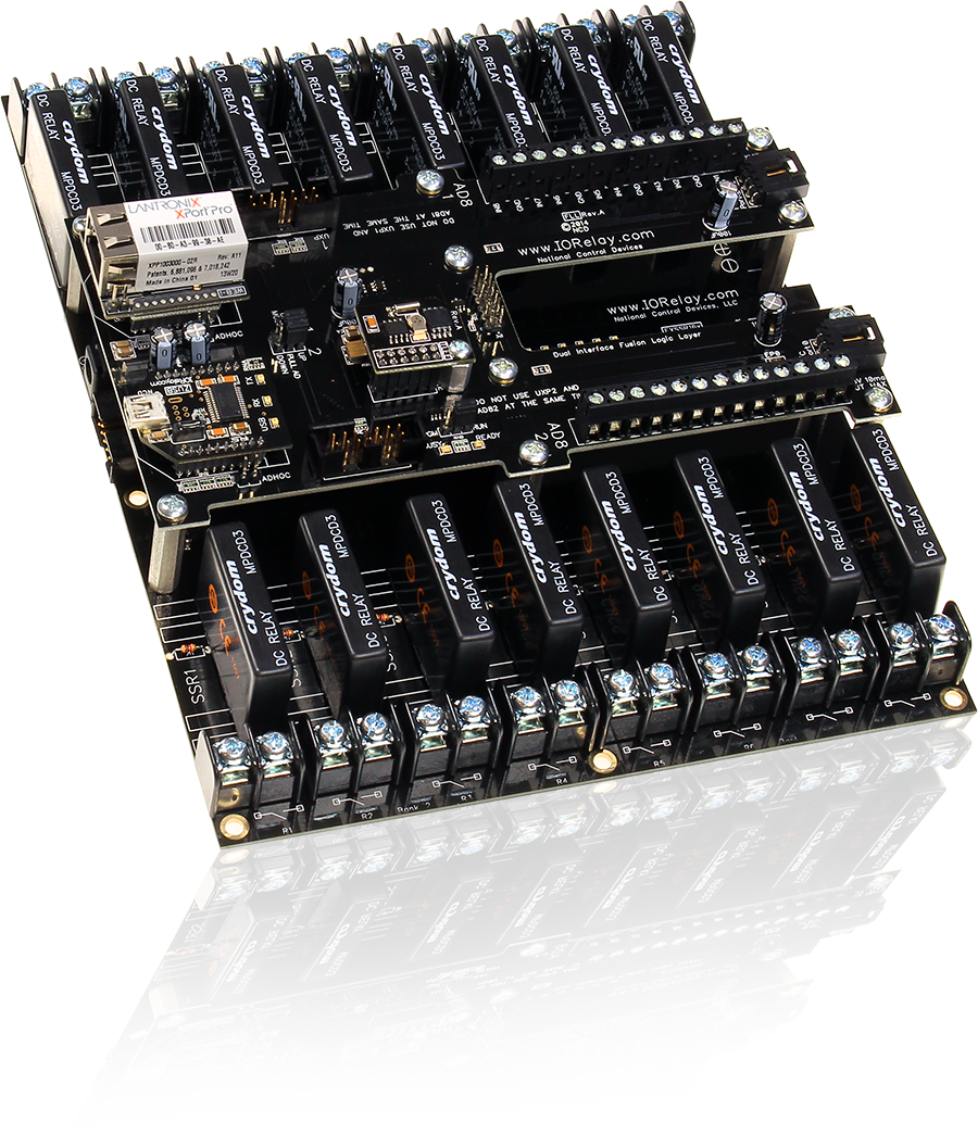 NCD 16 GPIO 또는 ADC 및 I2C를 지원하는 Fusion 16 채널 솔리드 스테이트 릴레이 컨트롤러