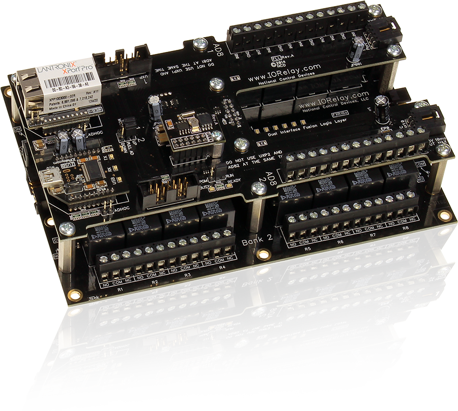 NCD FLL_FXR165 16 GPIO 또는 ADC 및 I2C를 갖춘 Fusion 16 채널 SPDT 릴레이 컨트롤러