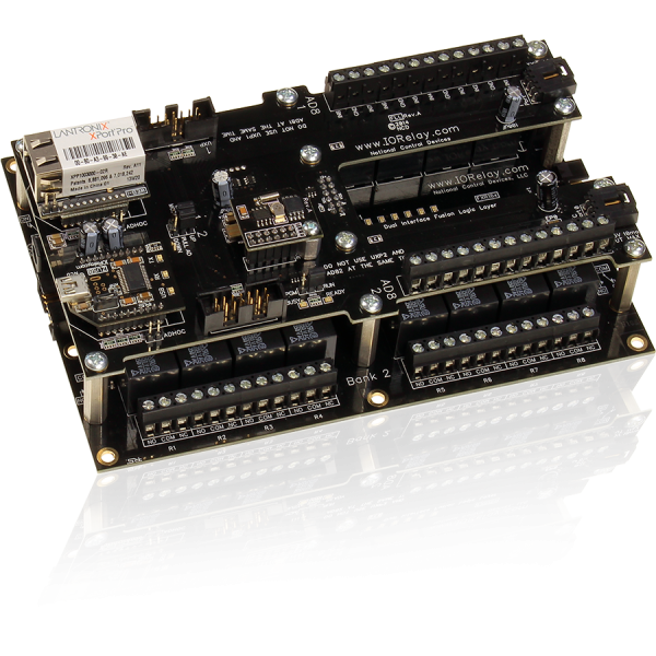 NCD FLL_FXR165 16 GPIO 또는 ADC 및 I2C를 갖춘 Fusion 16 채널 SPDT 릴레이 컨트롤러