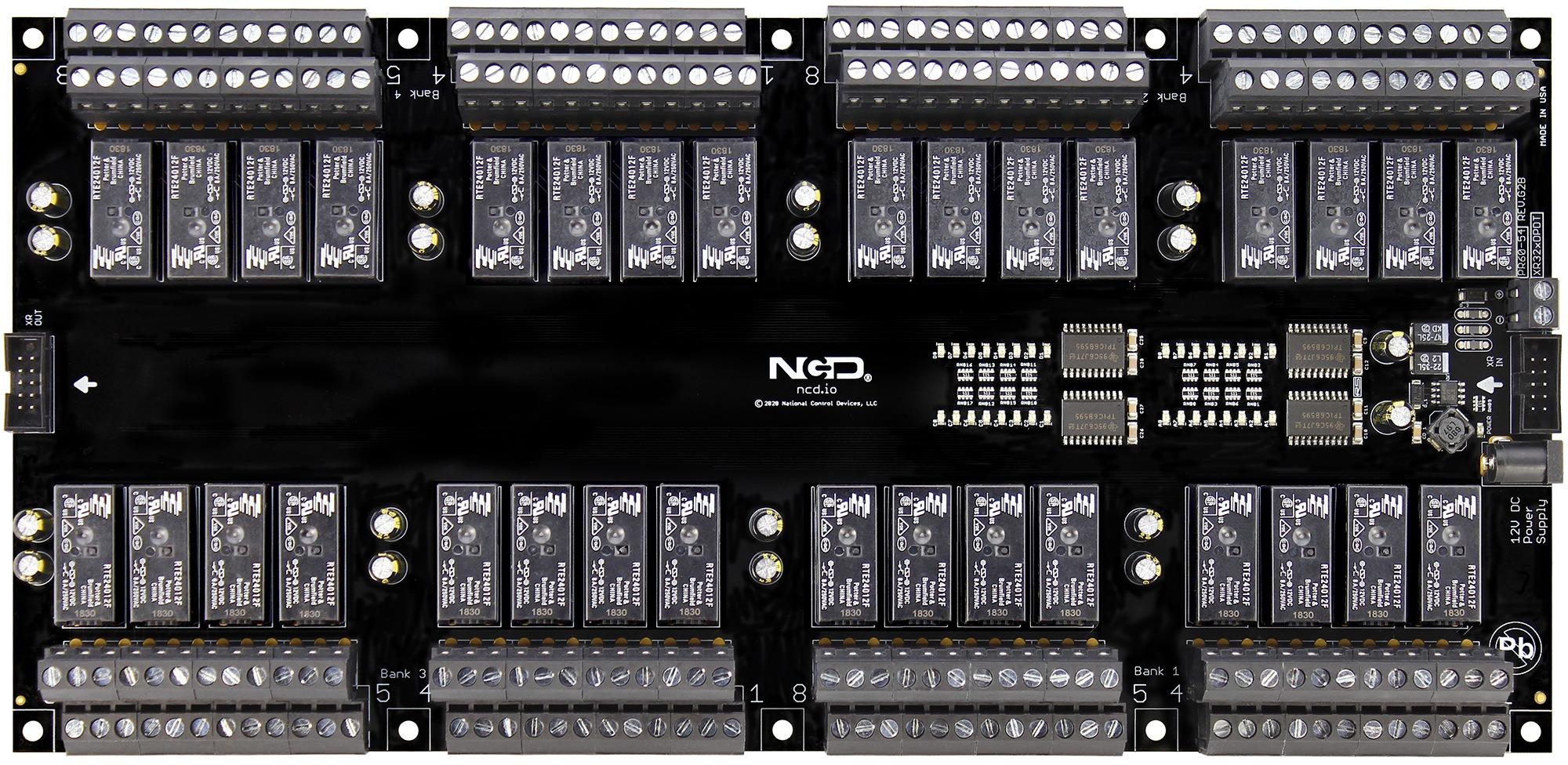 NCD PR60-54_XR321DPDT XR 확장 32 채널 DPDT 신호 릴레이 컨트롤러