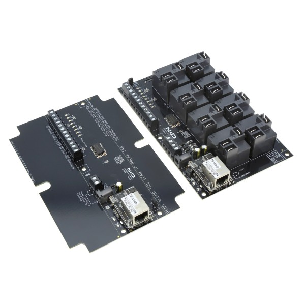 NCD MirCR8x0_MCNET_KIT 이더넷 네트워크 접점 폐쇄 원격 고전력 릴레이 컨트롤러 8 채널 단방향