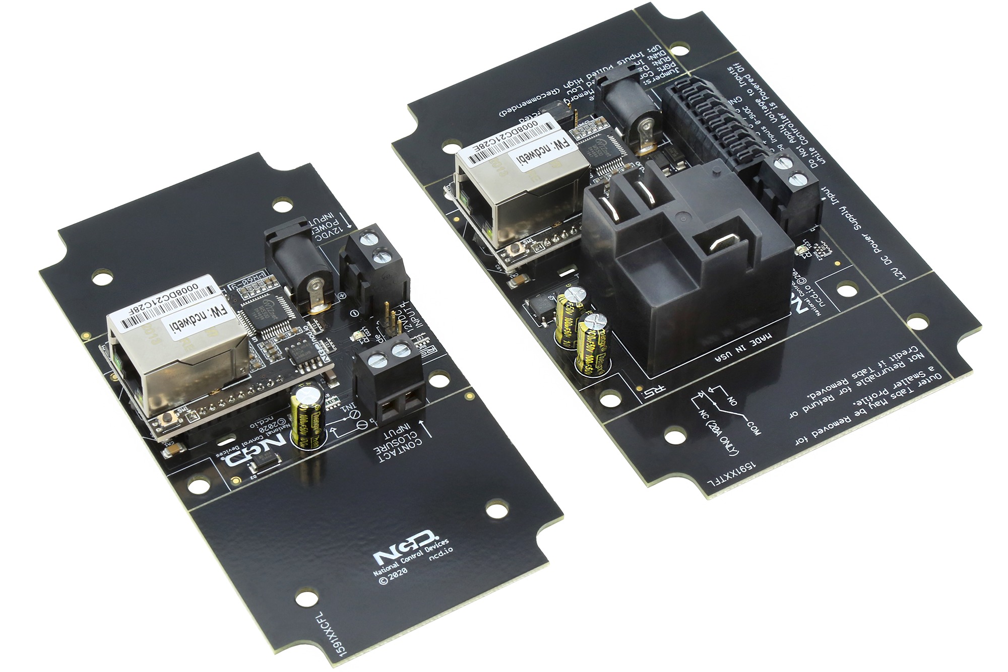 NCD MirCR1x0_MCNET_KIT 이더넷 네트워크 접점 폐쇄 원격 고전력 릴레이 컨트롤러 1 채널 단방향