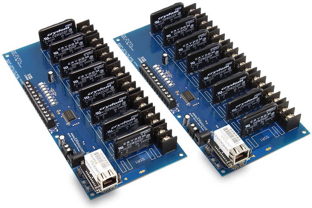 NCD MirXSSR8x_MXNET_KIT 이더넷 네트워크 접점 폐쇄 송신기 수신기 8 채널 솔리드 스테이트 양방향