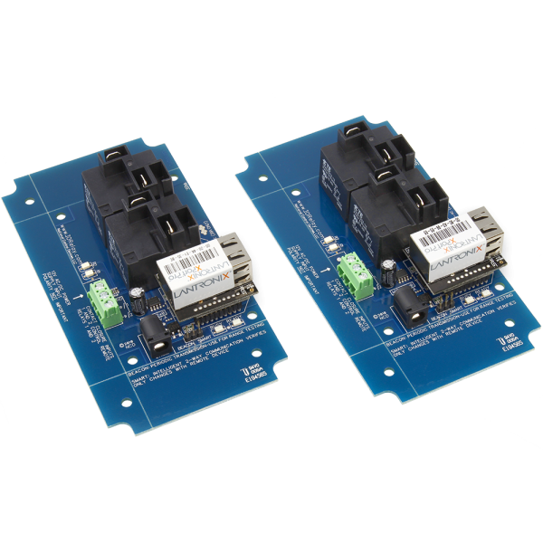 NCD MirXR2x0_MXNET_KIT 이더넷 네트워크 접점 폐쇄 송신기 수신기 2- 채널 고전력 릴레이 2-Way
