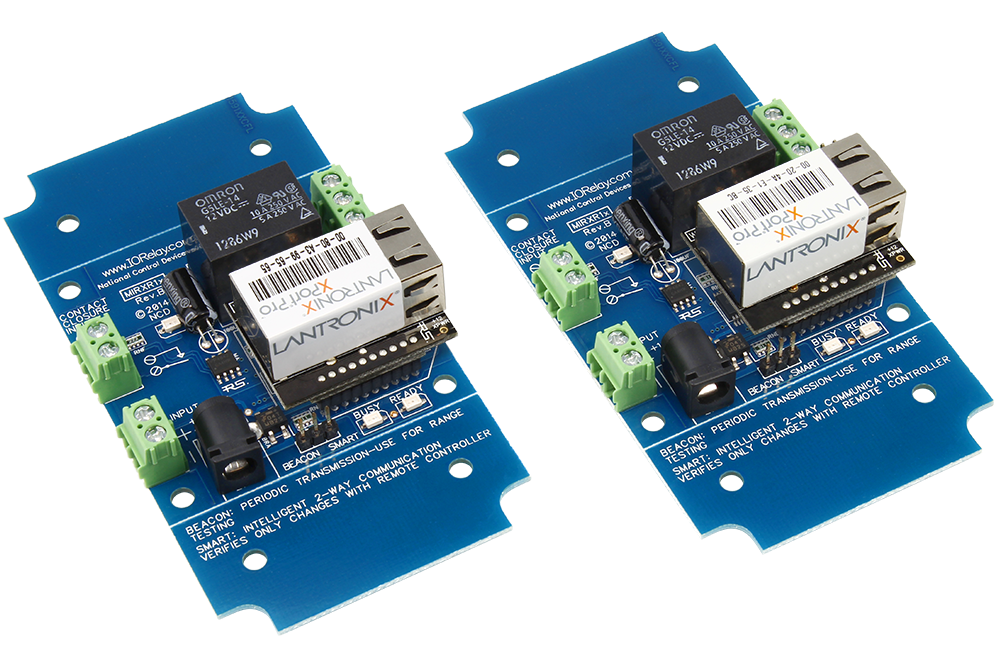 NCD MirXR1x_MXNET_KIT 이더넷 네트워크 접점 폐쇄 송신기 수신기 1- 채널 SPDT 릴레이 2-Way