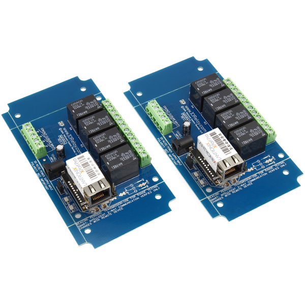 NCD MirXR4x_MXNET_KIT 이더넷 네트워크 접점 폐쇄 송신기 수신기 4- 채널 SPDT 릴레이 2-Way