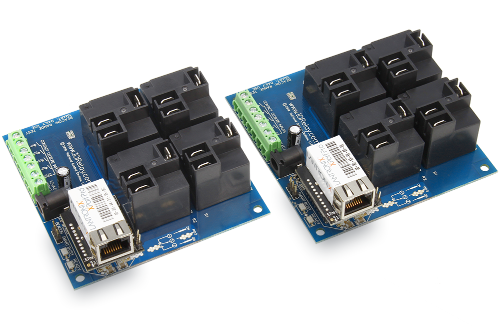 NCD MirXR4x0_MXNET_KIT 이더넷 네트워크 접점 폐쇄 송신기 수신기 4- 채널 고전력 릴레이 2-Way
