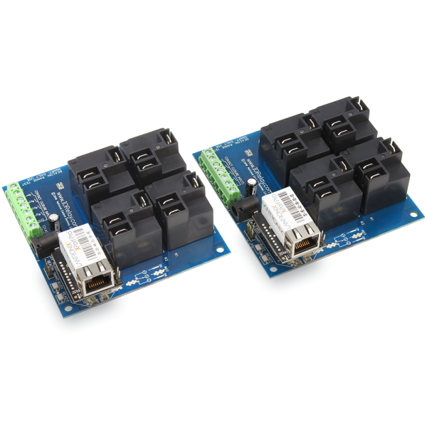 NCD MirXR4x0_MXNET_KIT 이더넷 네트워크 접점 폐쇄 송신기 수신기 4- 채널 고전력 릴레이 2-Way