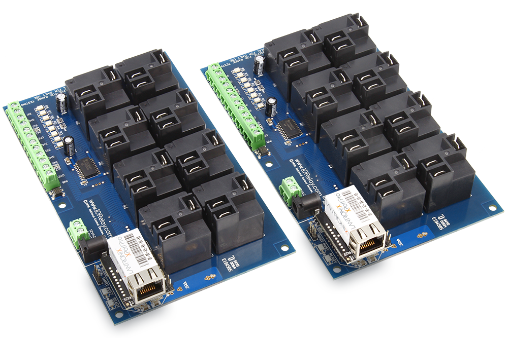 NCD MirXR8x0_MXNET_KIT 이더넷 네트워크 접점 폐쇄 송신기 수신기 8 채널 고전력 릴레이 2-Way