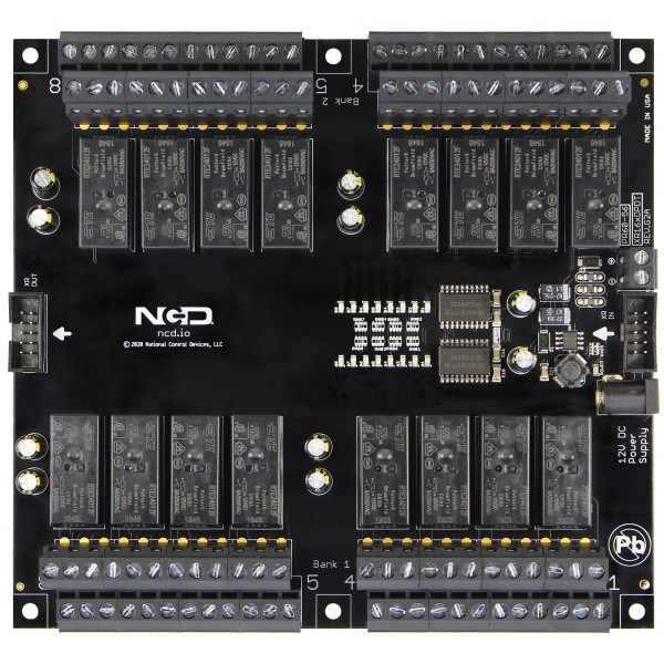 NCD PR60-56_XR161DPDT XR 확장 16 채널 DPDT 신호 릴레이 컨트롤러