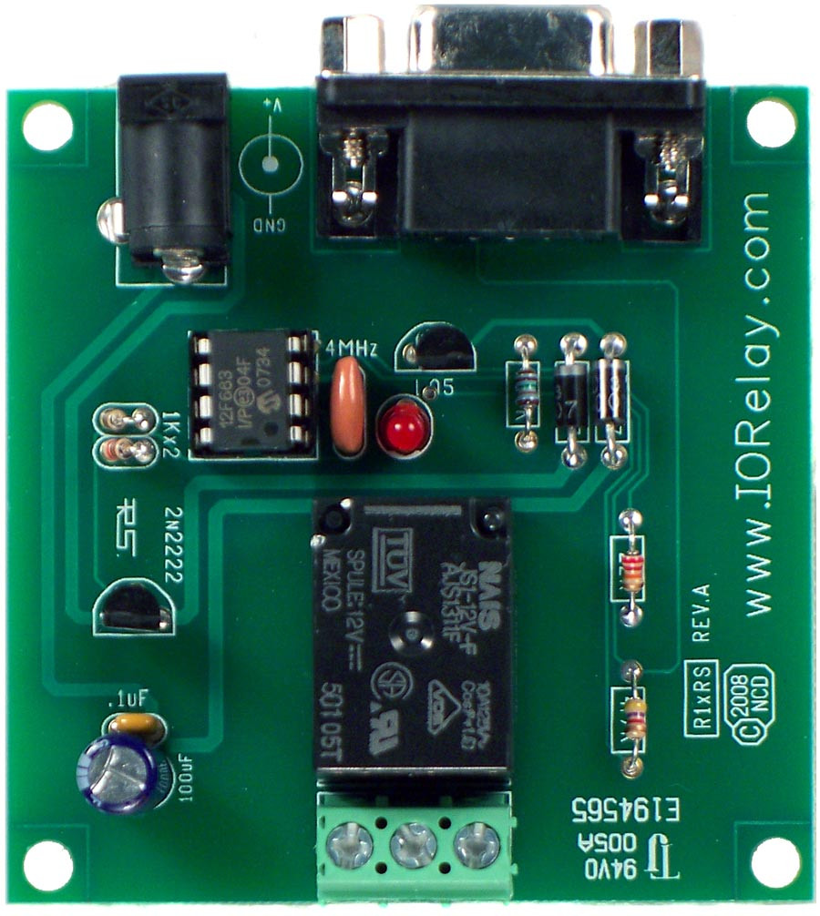 NCD R15RS 직렬 인터페이스가있는 RS-232 1 채널 SPDT 릴레이 컨트롤러