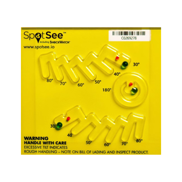 SpotSee TiltWatch PLUS Tilt(기울기) 인디케이터