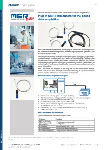 MSR FlexSensor 데이터시트(영문)