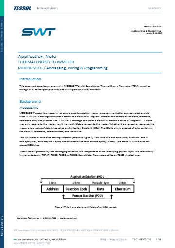 MODBUS RTU 기술자료