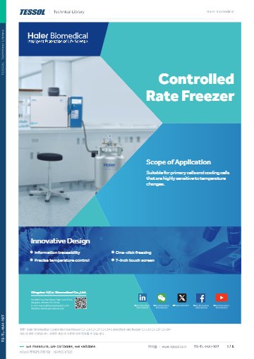 Controlled rate freezer CJ-L19 CJ-L37 CJ-L54 데이터시트(영문)