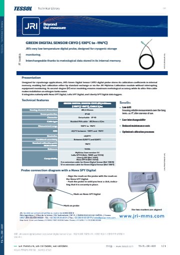 Green Digital Sensor Cryo 데이터시트(영문)