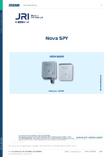 Nova SPY RED Digital 사용 설명서(영문)
