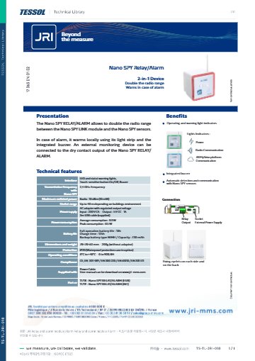 Relay and alarm module Alarm 데이터시트(영문)