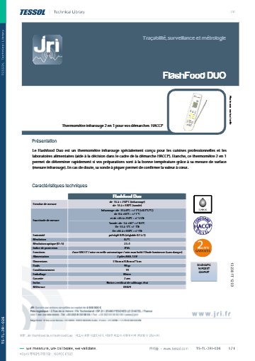 FlashFood Duo 데이터시트