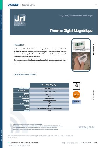 Magnetic digital thermometer 데이터시트