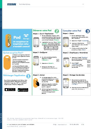 Verigo - Bluetooth Pod Cryo temperature logger 사용 설명서 (TS-TL-JRI-078)