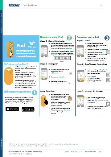 Verigo - Enregistreur de température Bluetooth Pod TEMP 사용 설명서(영문)