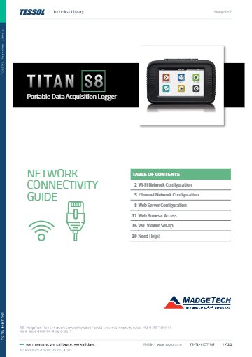 Titan S8 Network Connectivity Guide 기술 자료(영문)