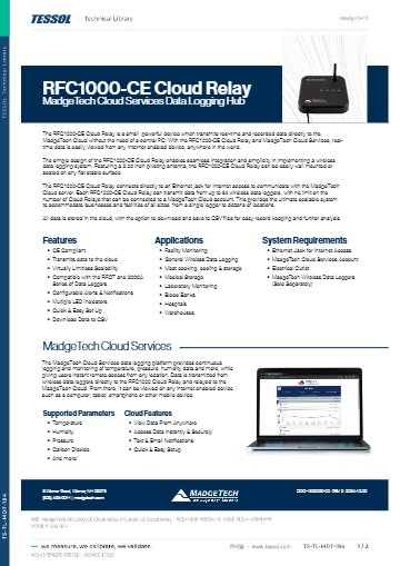 RFC1000-CE Cloud Relay 데이터시트(영문)