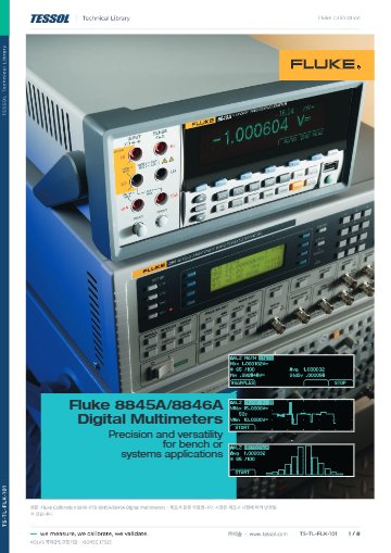 884X-RTD 8845A/8846A Digital Multimeters 데이터시트(영문)