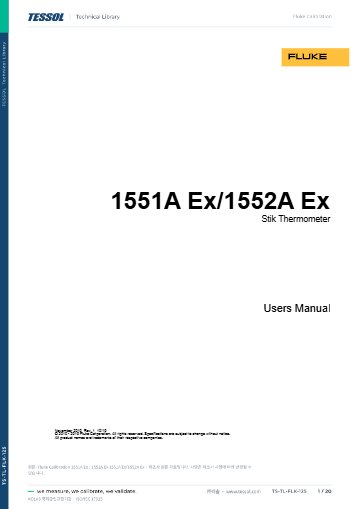 1551A Ex/1552A Ex 사용 설명서(영문)