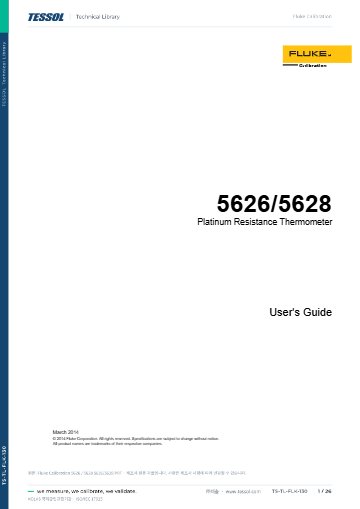 5626/5628 PRT 사용 설명서(영문)