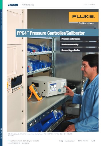 PPC4 Pressure Controller/Calibrator 데이터시트(영문)