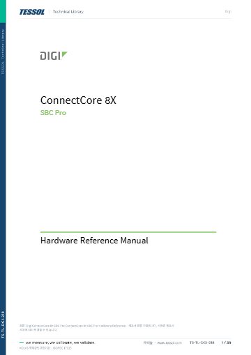 ConnectCore 8X SBC Pro Hardware Reference 사용 설명서(영문)