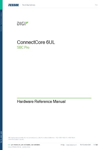ConnectCore 6UL SBC Pro Hardware Reference 사용 설명서(영문)