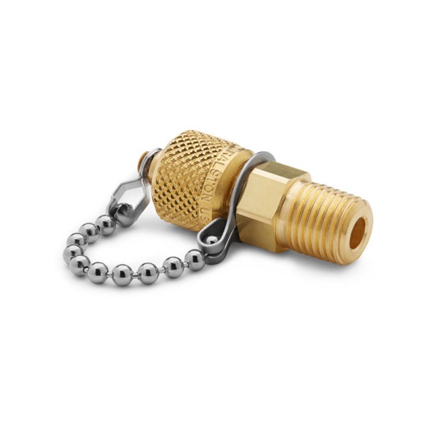 Ralston QTFT-2MB0 1/4" NPT(M) x 퀵-테스트(M), 캡 & 체인